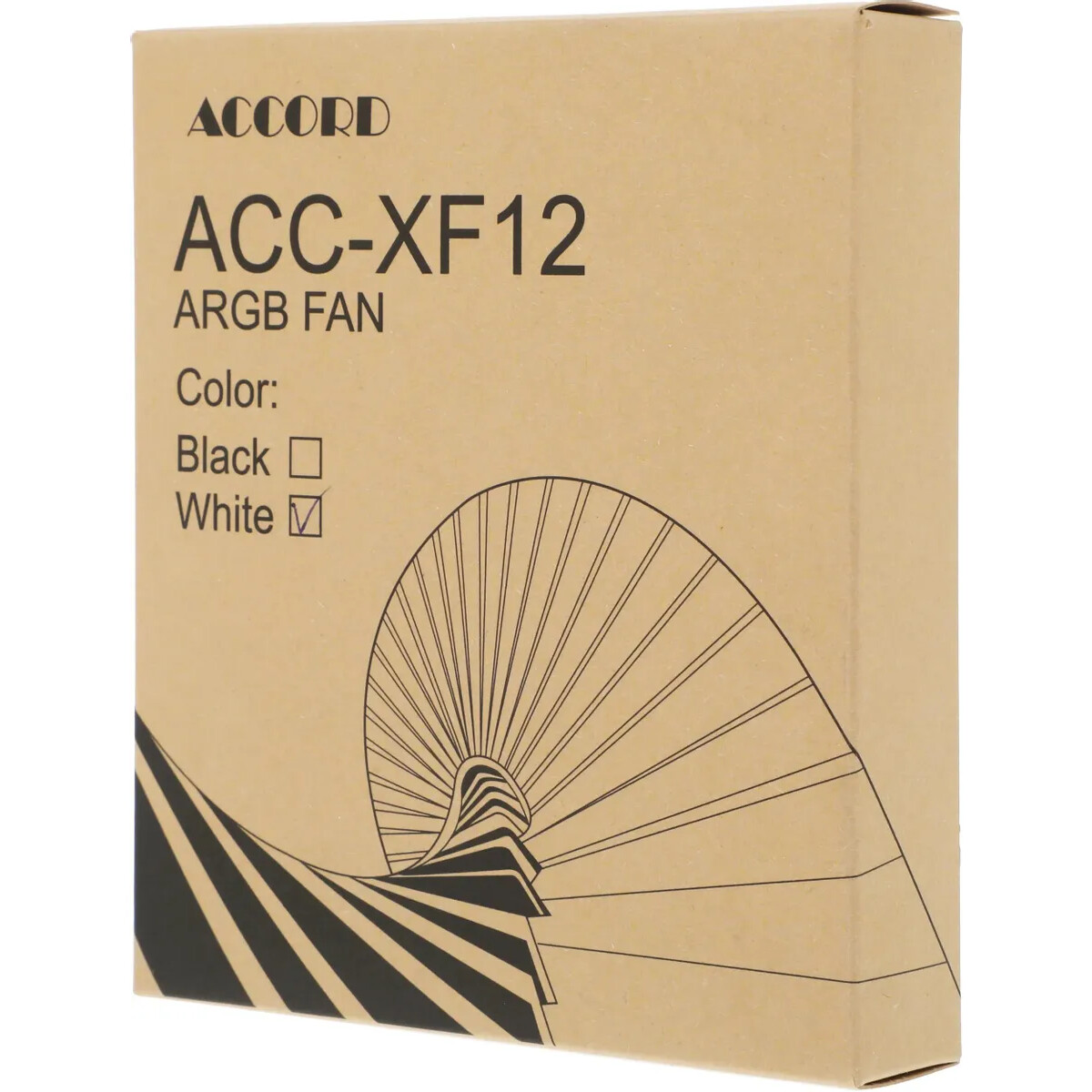 Вентилятор для корпуса ACCORD ACC-XF12 ARGB White - фото 5