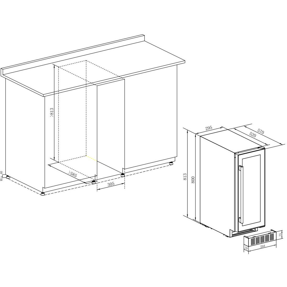 Винный шкаф Temptech PRESX30DB - фото 6