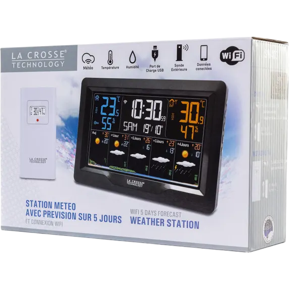 Метеостанция La Crosse SW403 Black - SW403-BLA - фото 8