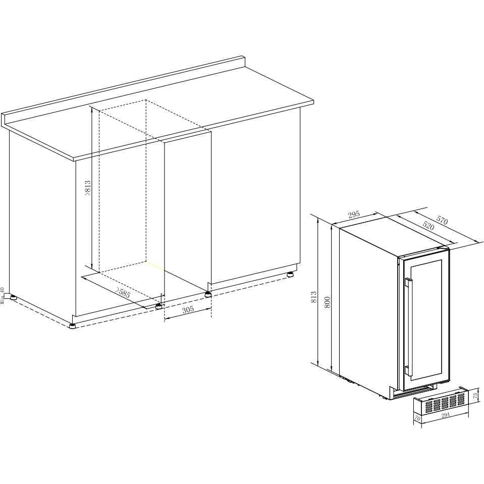 Винный шкаф Temptech STX30DS - фото 7