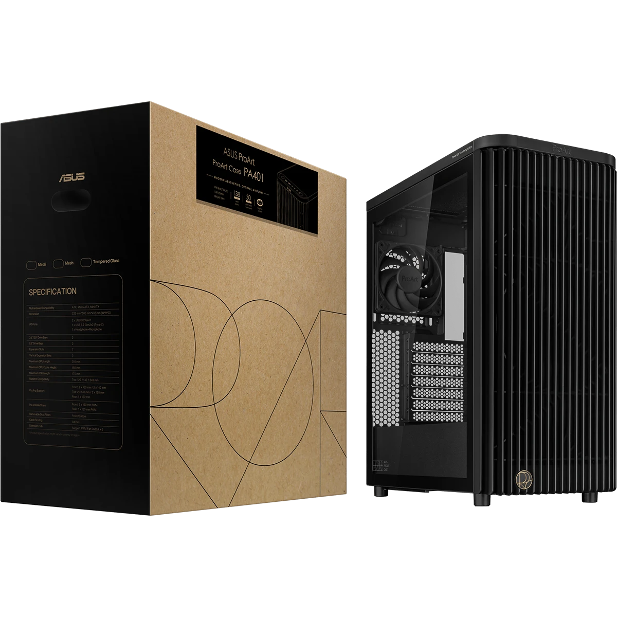 Корпус ASUS ProArt PA401 Tempered Glass Panel Black - 90DC00M0-B39020 - фото 15