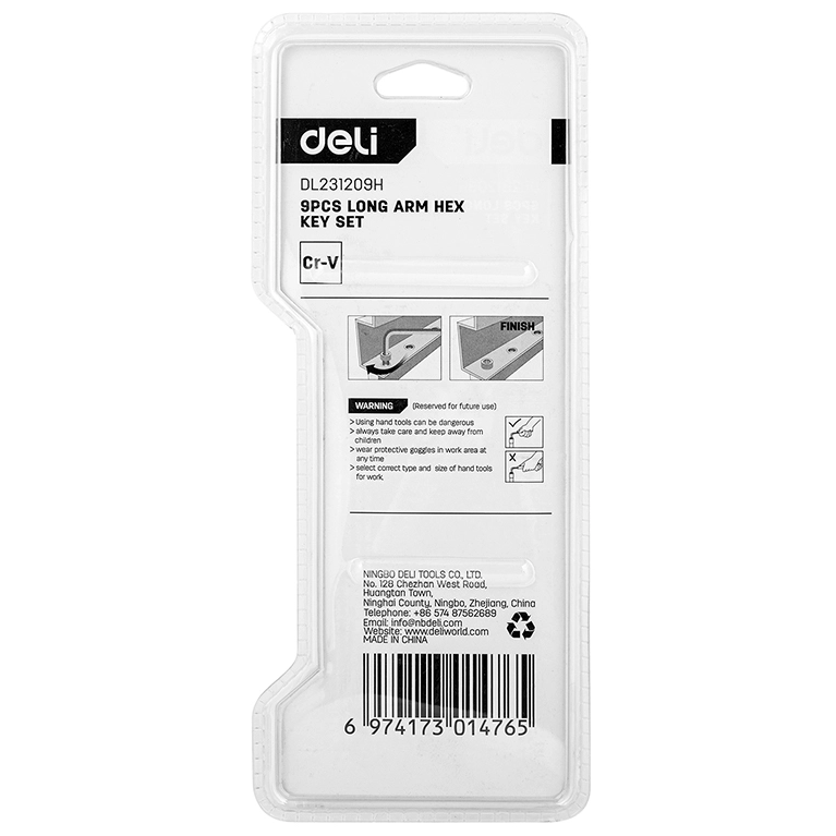 Набор шестигранных ключей Deli DL232309H - фото 5