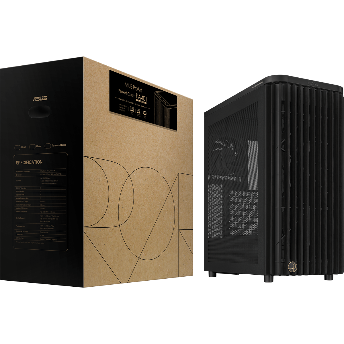 Корпус ASUS ProArt PA401 Wood Edition Mesh Panel Black - 90DC00M0-B39040 - фото 18