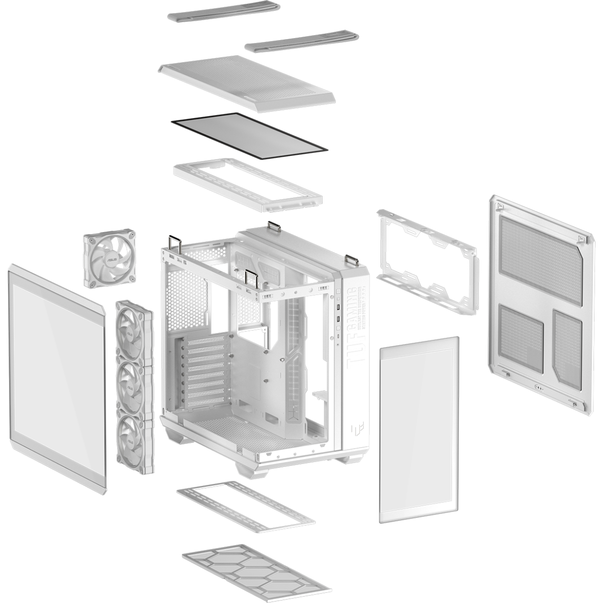 Корпус ASUS TUF Gaming GT502 Horizon ARGB White - 90DC0093-B19010 - фото 19