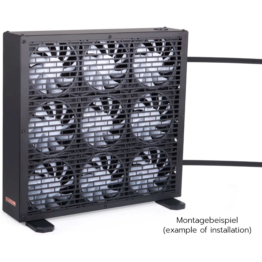 Корпус для радиатора СЖО Alphacool NexXxoS Nova 1080 mm fan box - Black (24832) - фото 4
