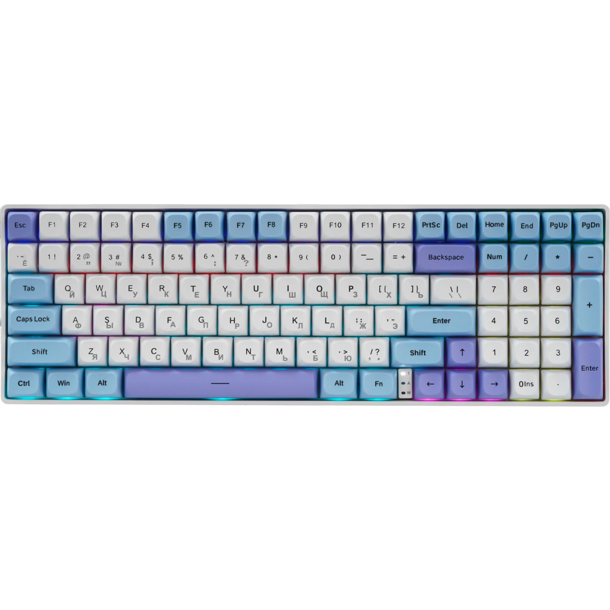 Клавиатура AULA S100Pro Blue-White-Dark Purple