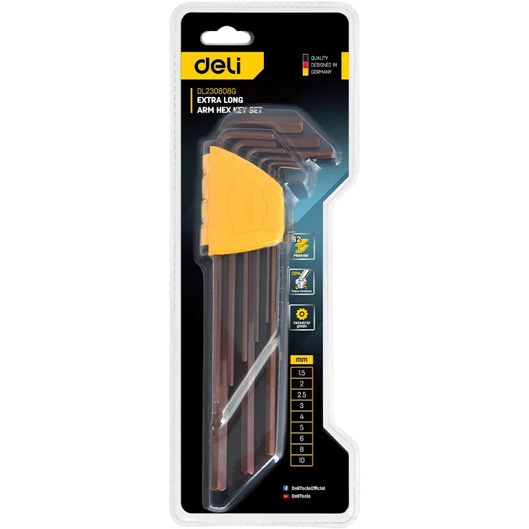 Набор шестигранных ключей Deli DL230808G - фото 3