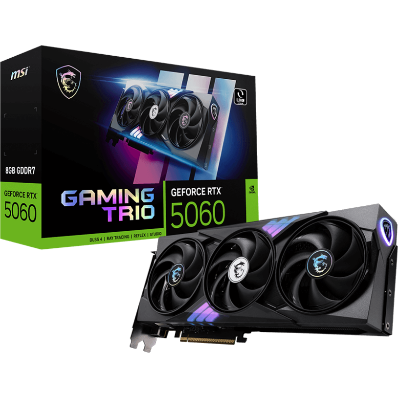 Видеокарта NVIDIA GeForce RTX 5060 MSI 8Gb (RTX 5060 8G GAMING TRIO) - фото 6