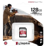 ..... Карта памяти 128Gb SD Kingston Canvas React Plus (SDR2V6/128GB) Б/У