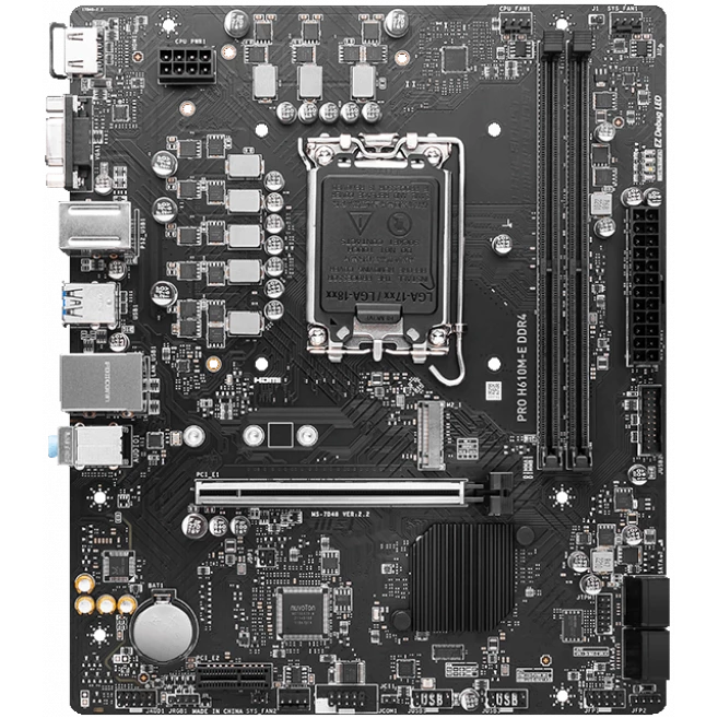 ..... Материнская плата MSI PRO H610M-E DDR4 (5082) из ремонта