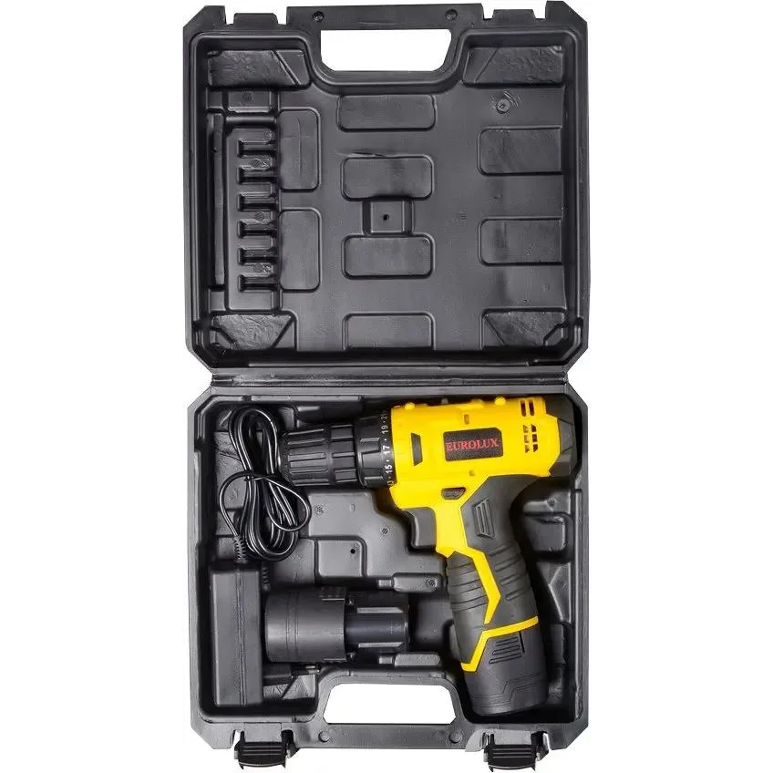 Дрель-шуруповёрт Eurolux ДА-12/2Li - 72/14/38 - фото 7