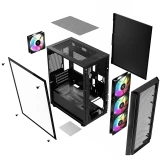Корпус XASTRA A402M 4ARGB-C6 Black (A402M-4FC12A-BK-C6)