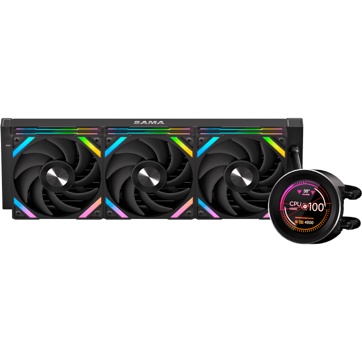 Система жидкостного охлаждения SAMA Q60 Black - Q60-BKWANNO3-G - фото 2