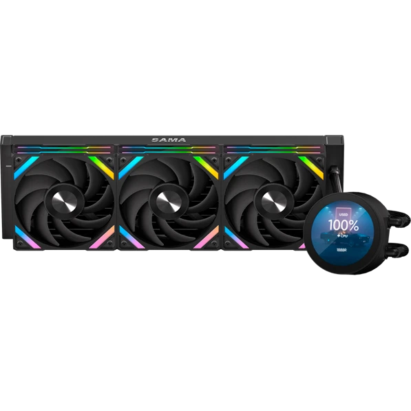 Система жидкостного охлаждения SAMA Q70 Black - Q70-BKWAYNO3-G - фото 2