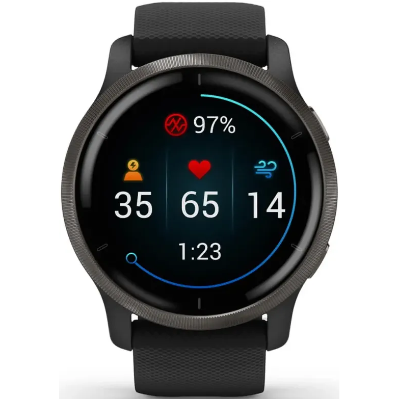 Умные часы Garmin Venu 2 Black - 010-02430-11 - фото 2