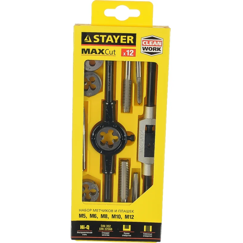 Набор метчиков и плашек STAYER 28012-H12_Z01 - фото 2
