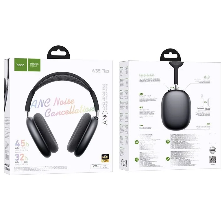 Гарнитура HOCO W65 Plus Deep Space Gray - фото 3