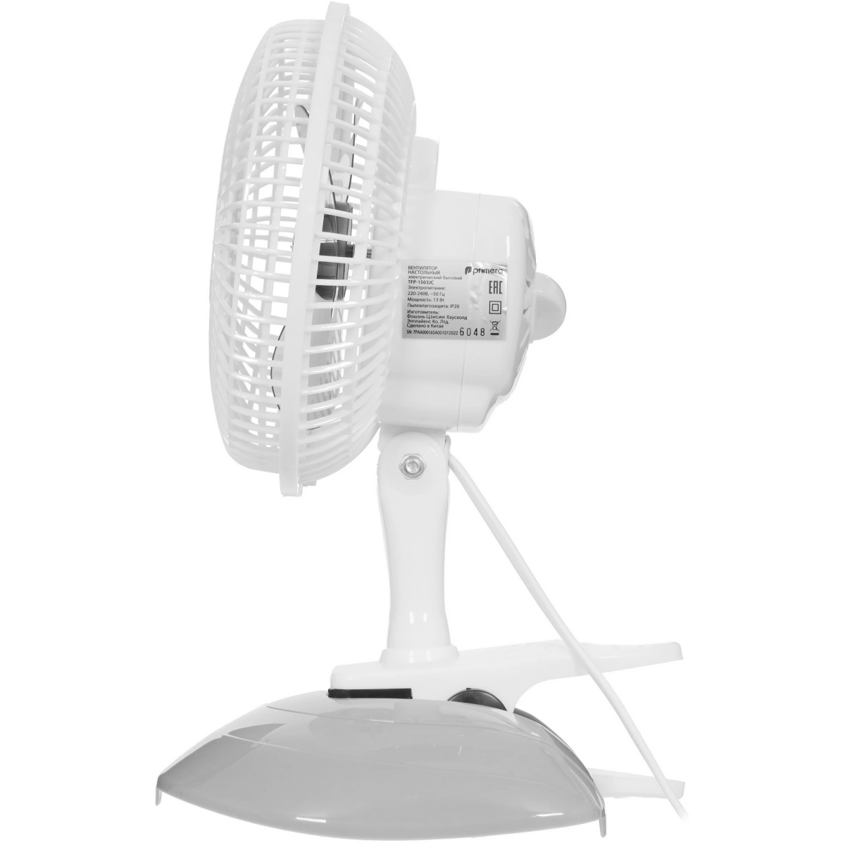 Настольный вентилятор Primera TFP-1503JC White - фото 3