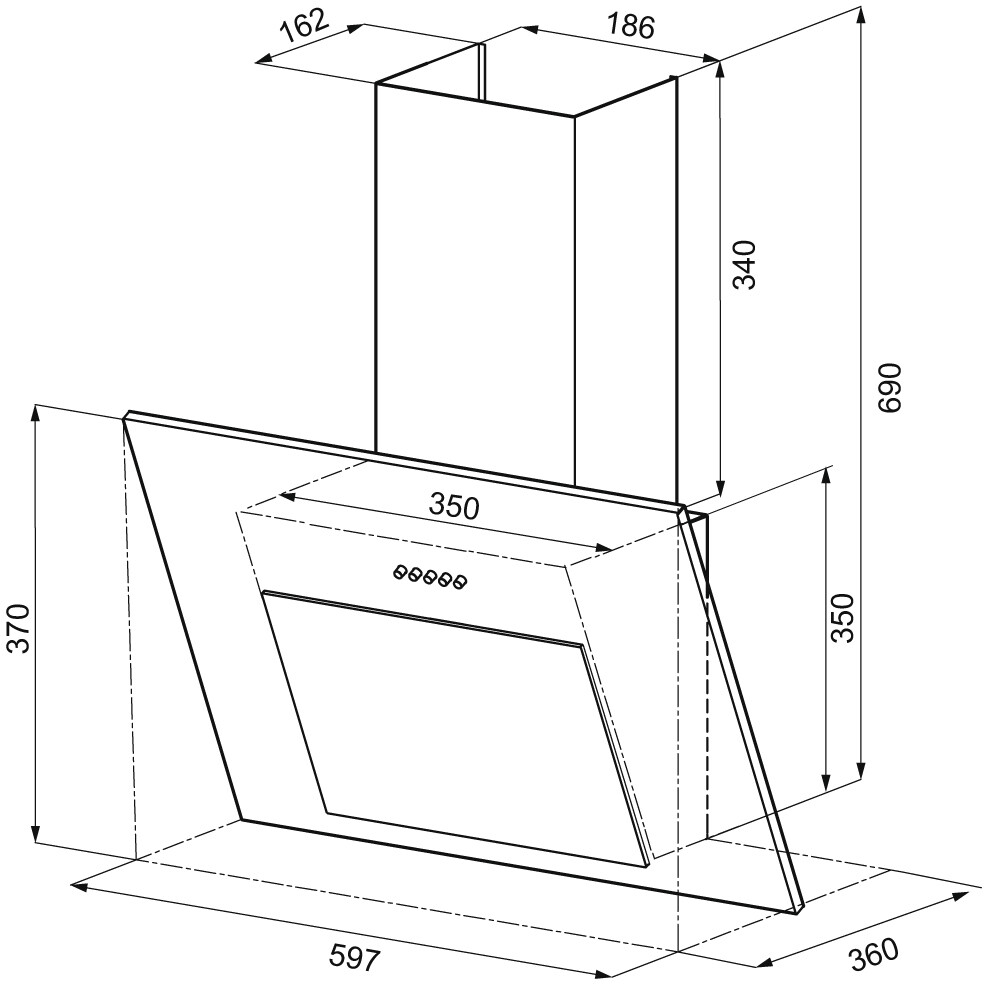 Вытяжка KRONA VIERKANT 600 White PB - КА-00005790 - фото 13