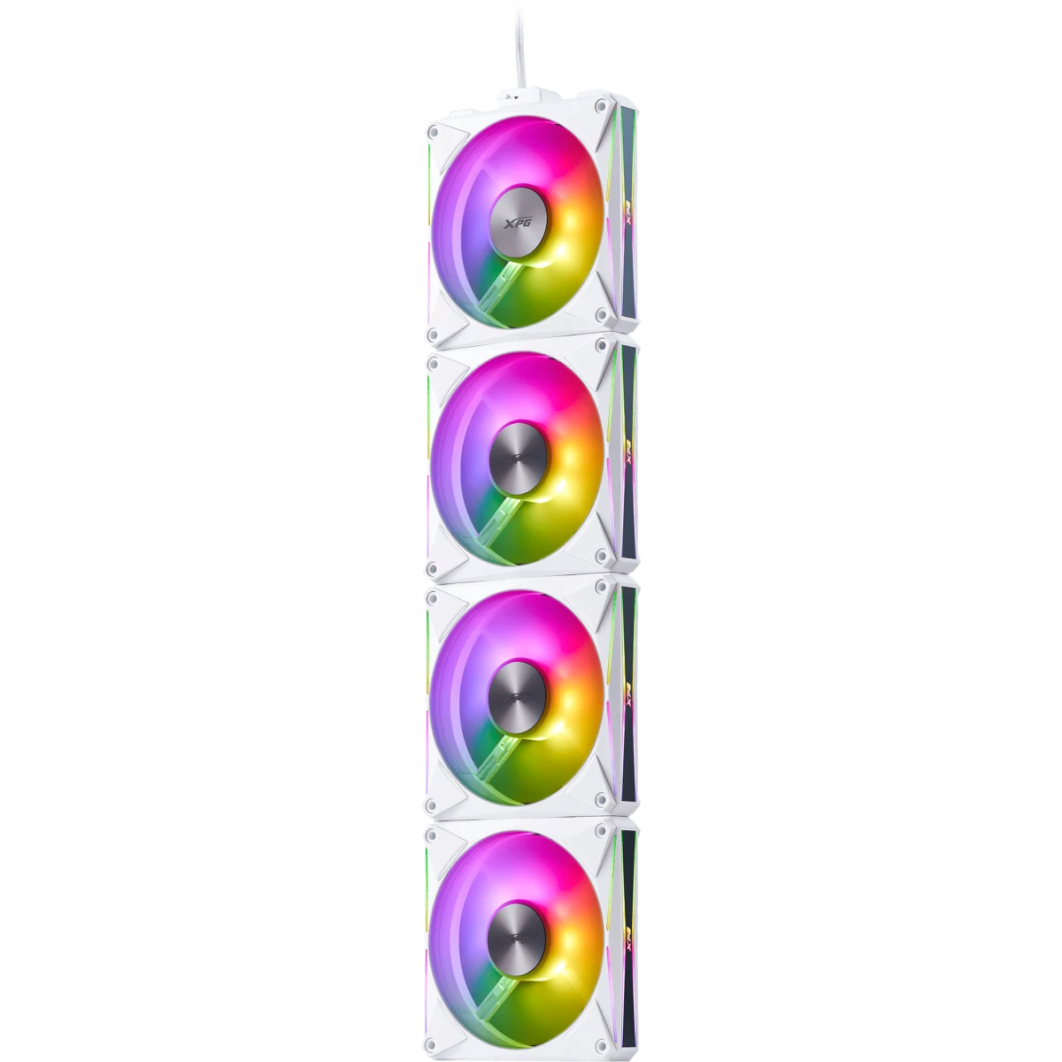 Вентилятор для корпуса ADATA XPG HURRICANE MAG 120 PWM ARGB White (4 шт.) - HURRICANEMAG120ARGBPWM4C-WHCWW - фото 2