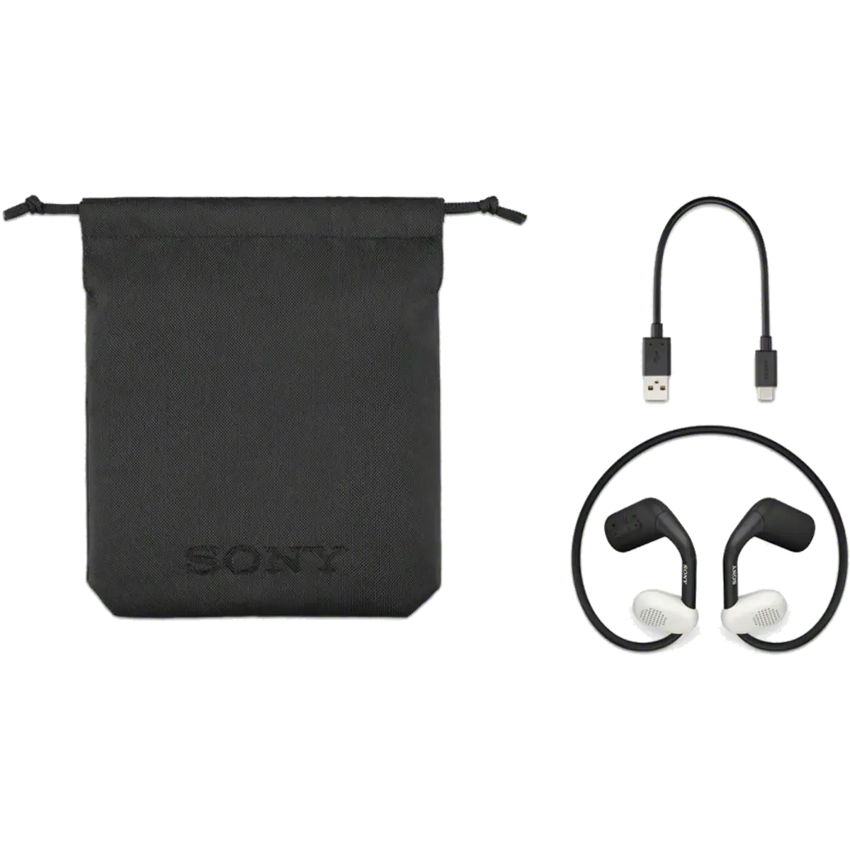 Гарнитура Sony Float Run Open-Ear Wireless Black - WI-OE610/BQ - фото 7