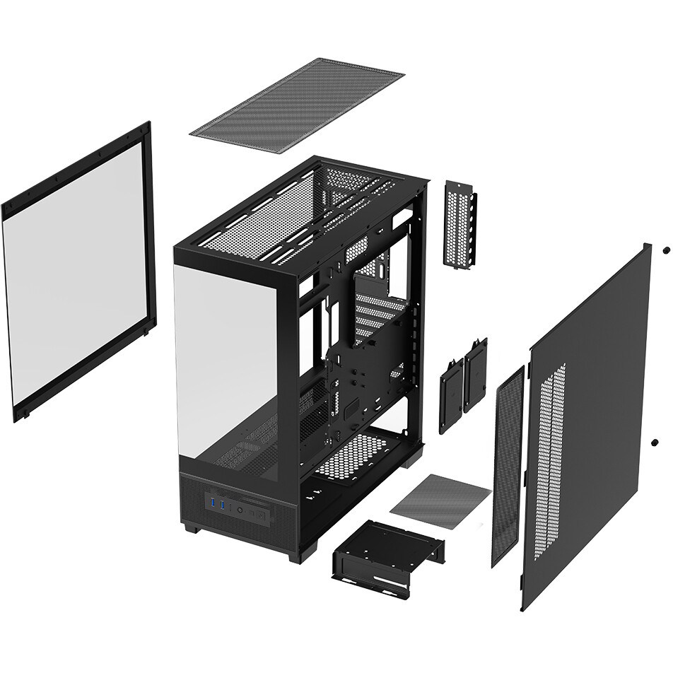 Корпус XASTRA Q500 6ARGB-C10-UC Black - Q500-6FM12A-C10-UC - фото 6