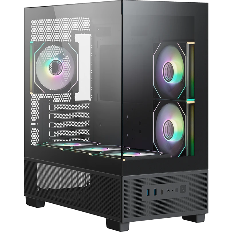 Корпус XASTRA Q500M 6ARGB-C10-UC Black - Q500M-6FM12A-C10-UC