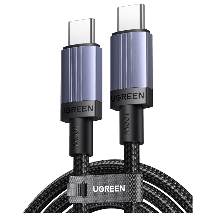 Кабель USB Type-C - USB Type-C, 1м, UGREEN L528 Space Gray - 65832