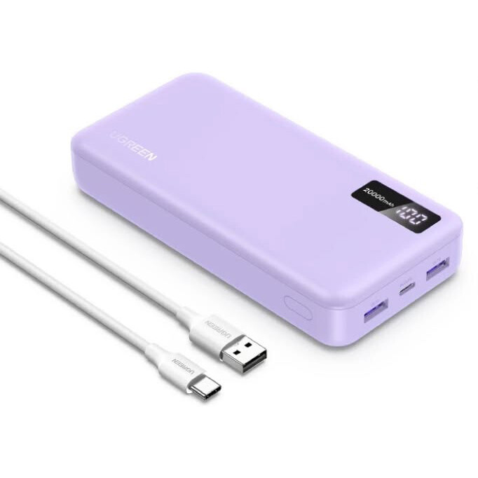 Внешний аккумулятор UGREEN 20000mAh PD 20W Power Bank Purple (PB312) - 65590B