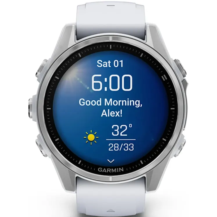 Умные часы Garmin Fenix 8 43mm AMOLED Silver/White - 010-02903-00 - фото 5