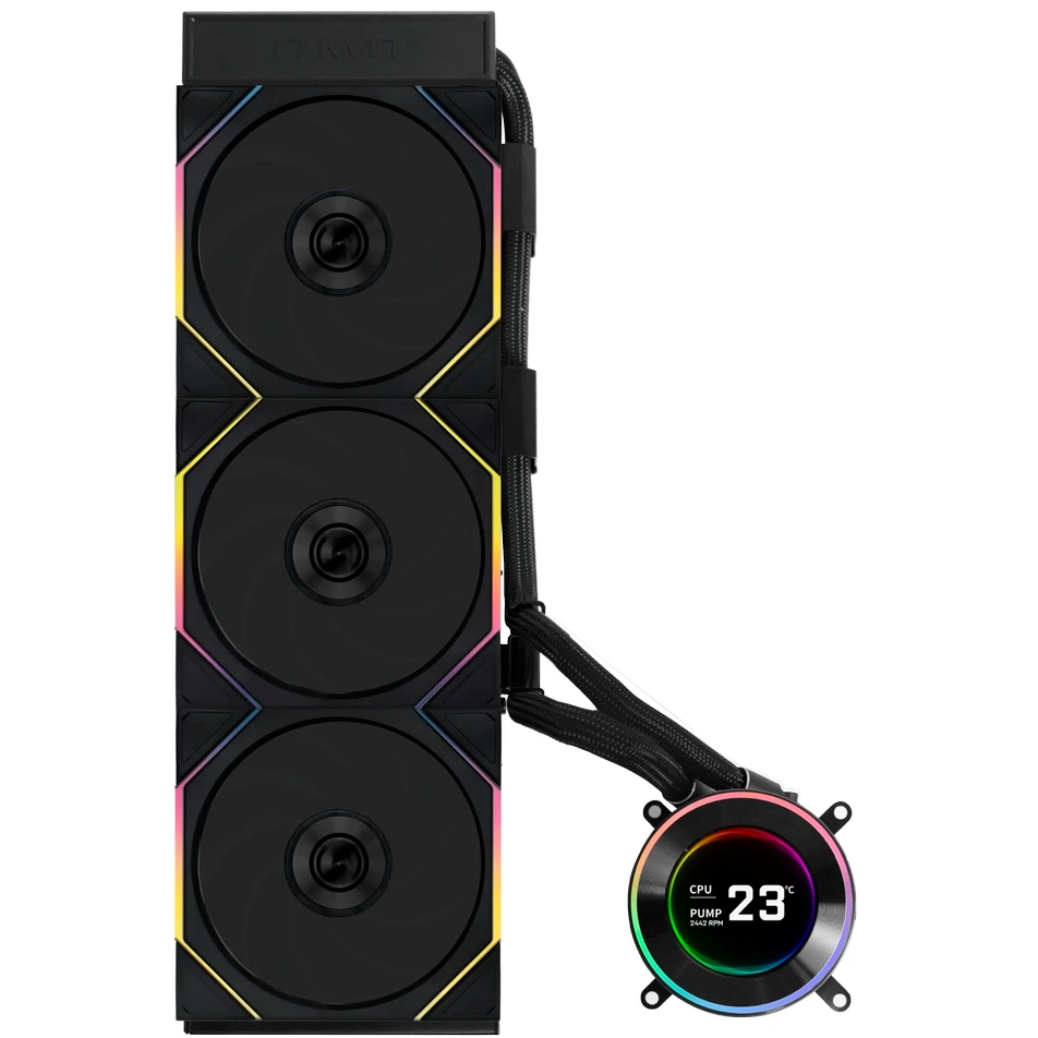 Система жидкостного охлаждения Lian Li HydroShift II LCD-C 360TL Black - G89.GHS2LCD36TB.R0 - фото 2