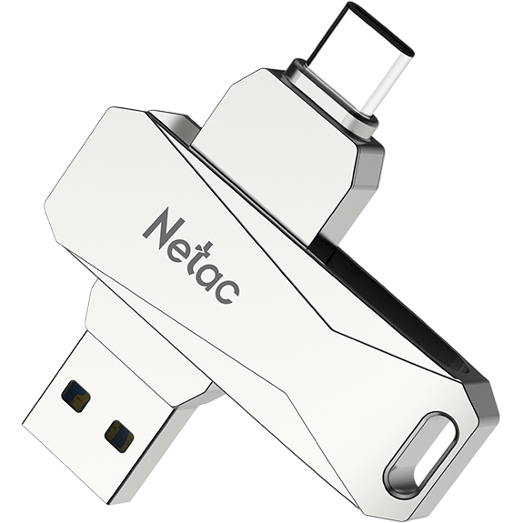 USB Flash накопитель 32Gb Netac U782C USB3.2 Silver - NT03U782C-032G-32PN