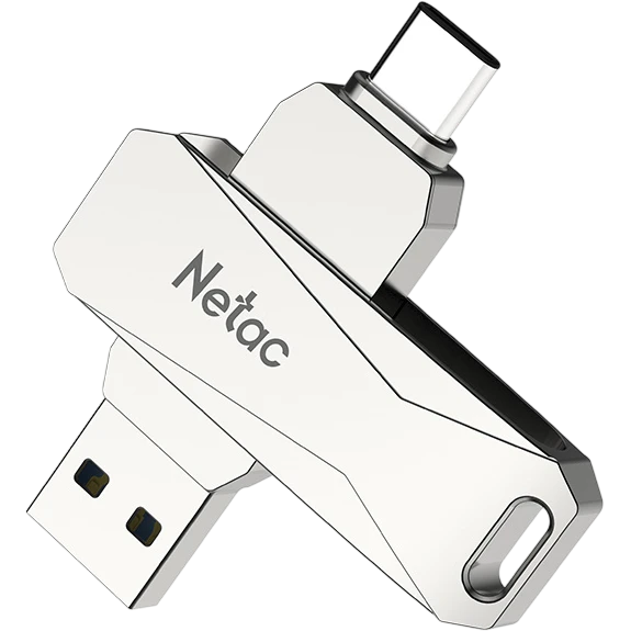 USB Flash накопитель 128Gb Netac U782C USB3.2 Silver - NT03U782C-128G-32PN