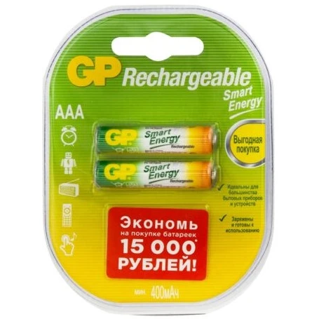 Аккумулятор GP (AAA, 400mAh, 2 шт.) - 40AAAHCSVPT-2CR2