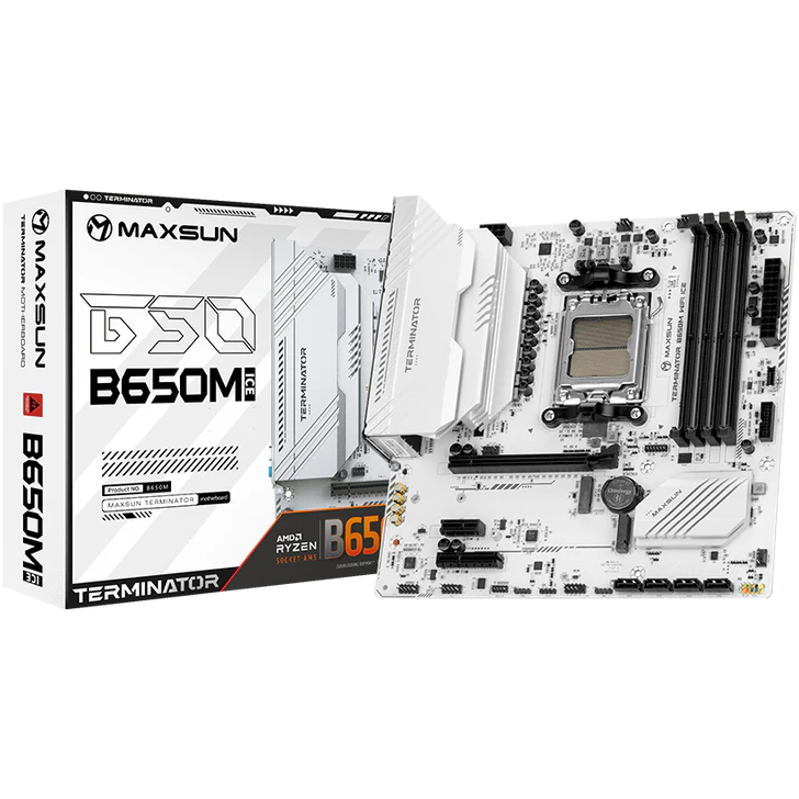 Материнская плата Maxsun Terminator B650M WIFI ICE - MS-Terminator B650M WIFI ICE - фото 4