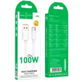 Кабель USB - USB Type-C, 1м, HOCO X115 White (51981)