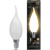 Филаментная лампочка Gauss Filament Candle Tailed OPAL 2700K (5 Вт, E14), 10 шт (104201105)