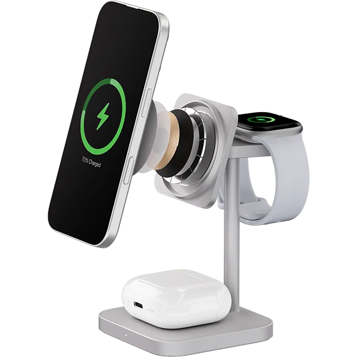 Беспроводное зарядное устройство uBear Evoke Silver - WL14SL31-AW - фото 7