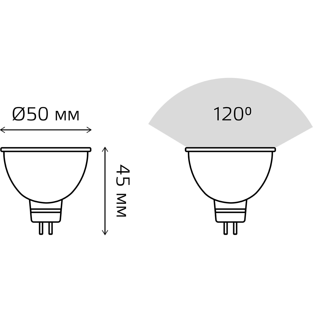 Светодиодная лампочка Gauss MR16 6500K (7 Вт, GU5.3), 10 шт. - 101505307 - фото 5