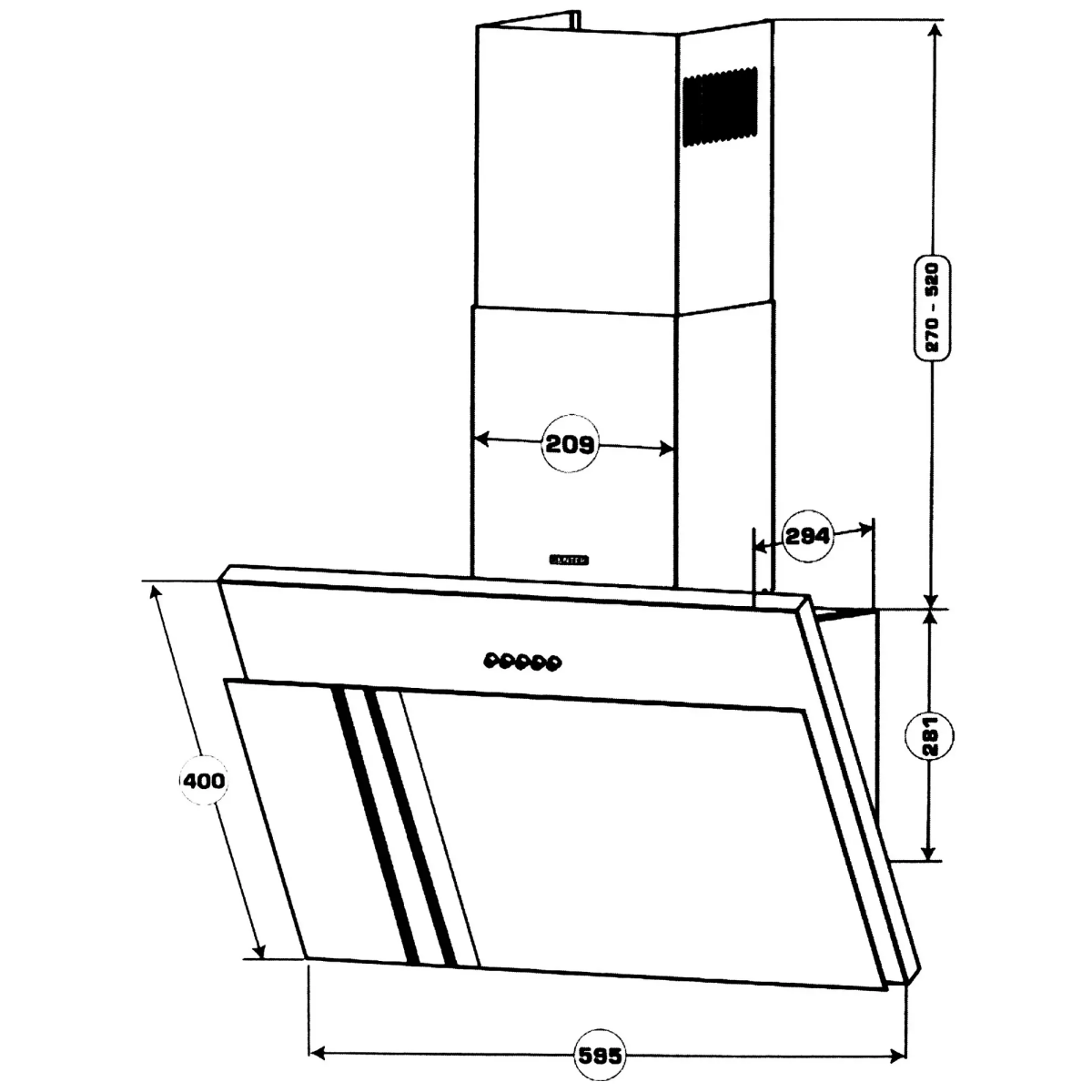 Вытяжка CENTEK CT-1826-60 White - фото 6