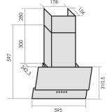 Вытяжка MBS Meryta 160 Glass White