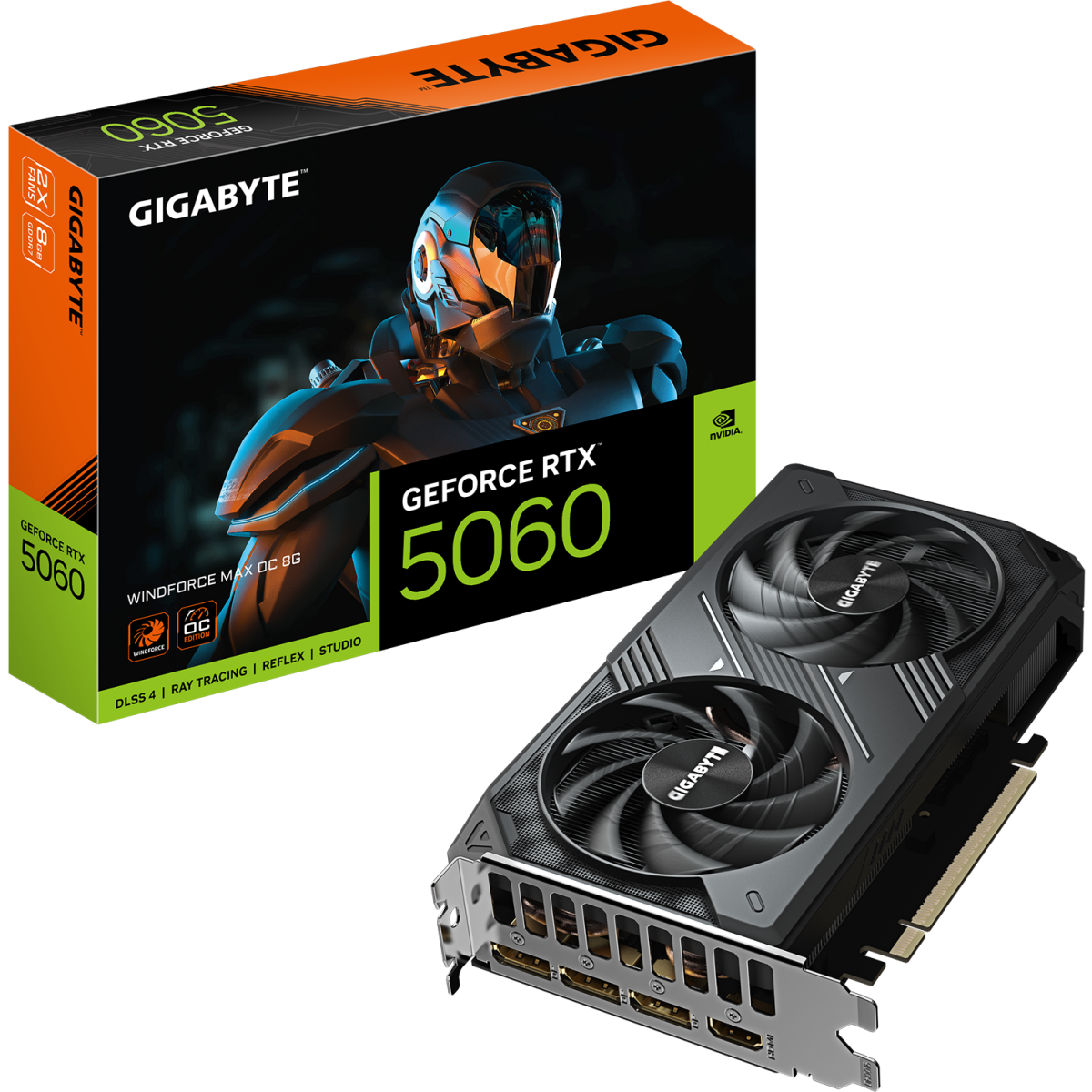 Видеокарта NVIDIA GeForce RTX 5060 Gigabyte WINDFORCE MAX OC 8Gb (GV-N5060WF2MAX OC-8GD) - фото 10