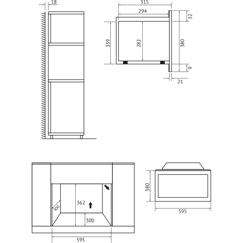 Встраиваемая микроволновая печь Kuppersberg HMW 620 B - 6916 - фото 9