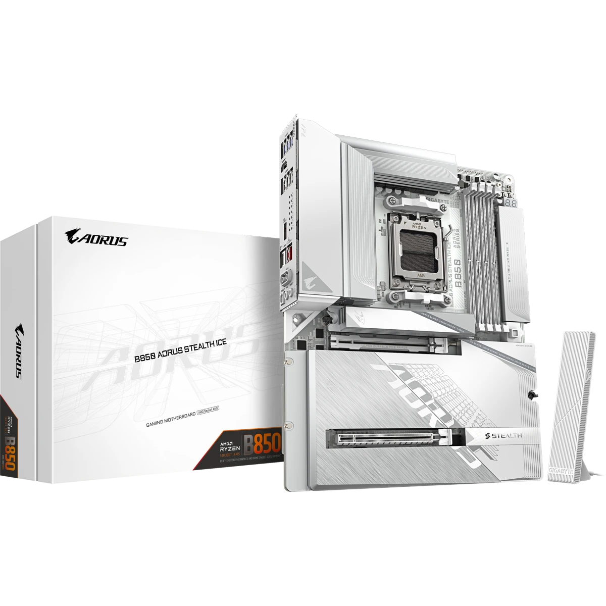 Материнская плата Gigabyte B850 AORUS STEALTH ICE - фото 7