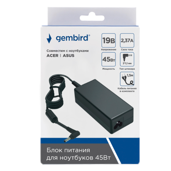 Блок питания для ноутбука Gembird NPA-AC37 - фото 2