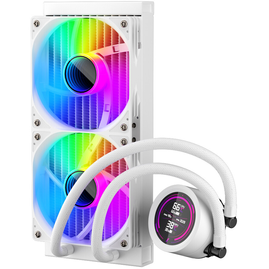 Система жидкостного охлаждения 1STPLAYER TS4 240 White - TS4-240-WH - фото 4