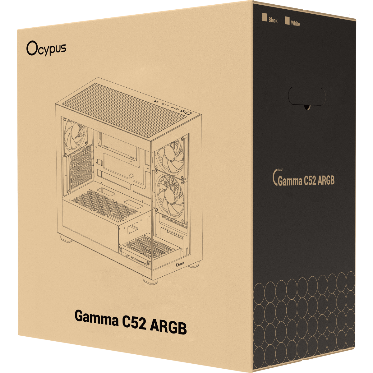 Корпус Ocypus Gamma C52 BK ARGB - Gamma-C52-BKD300XX-GL - фото 9