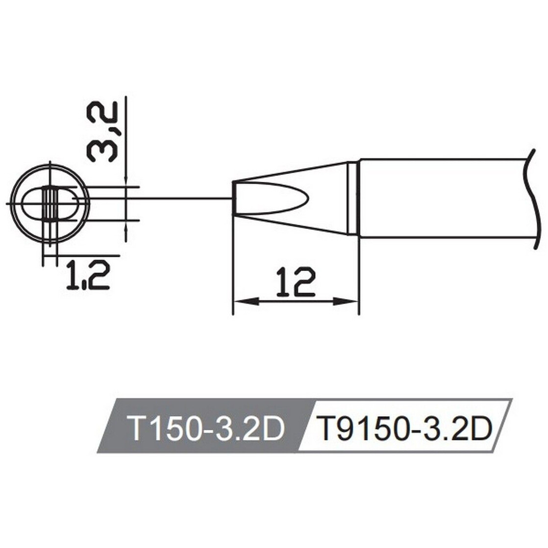 Жало Atten T150-3.2D - ACF029629 - фото 3