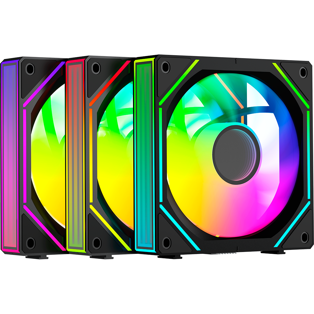 Вентилятор для корпуса Ocypus Gamma F12 UNI BK ARGB REVERSE BLADE (3 шт.)