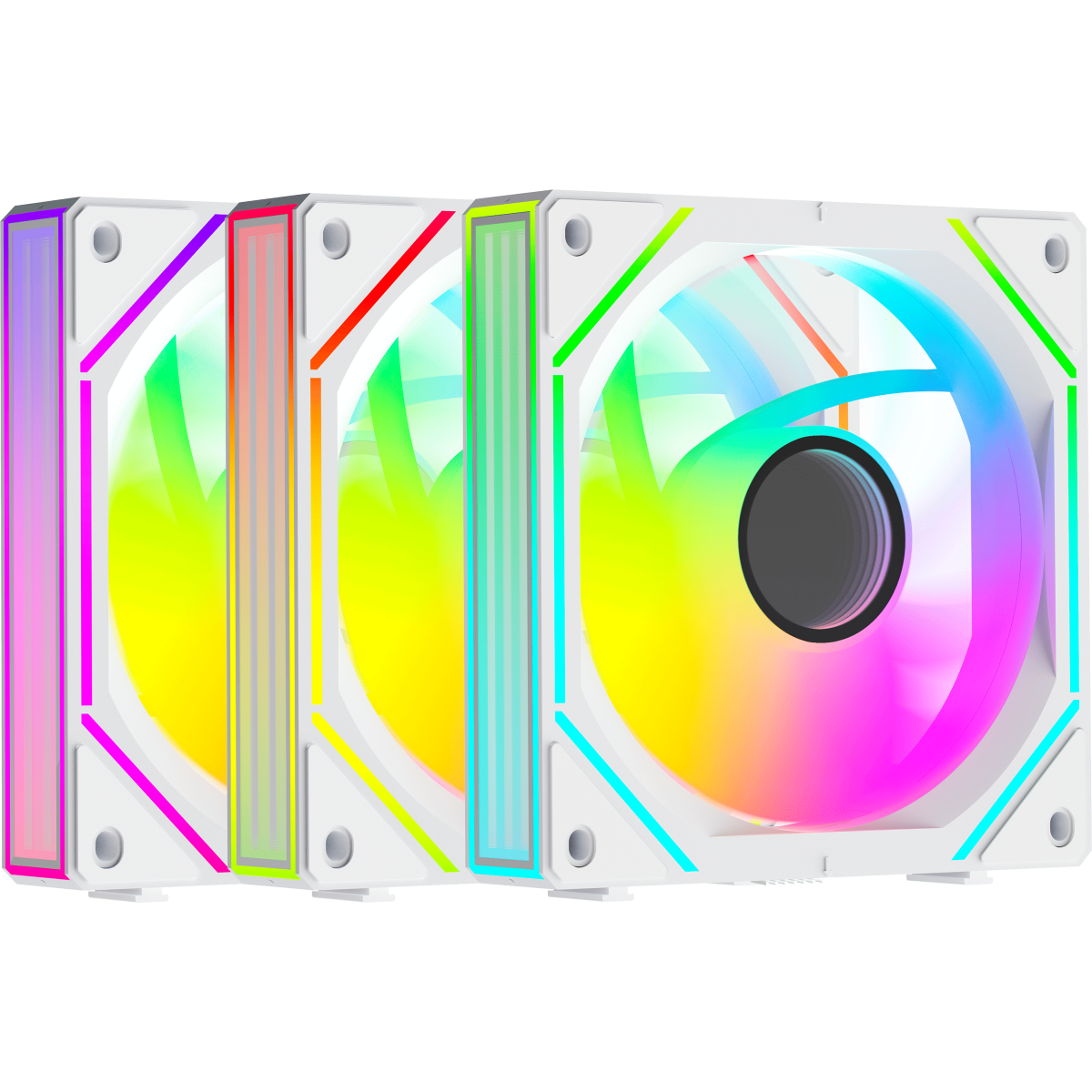 Вентилятор для корпуса Ocypus Gamma F12 UNI WH ARGB (3 шт.) - Gamma-F12-WH3AM00U-GL